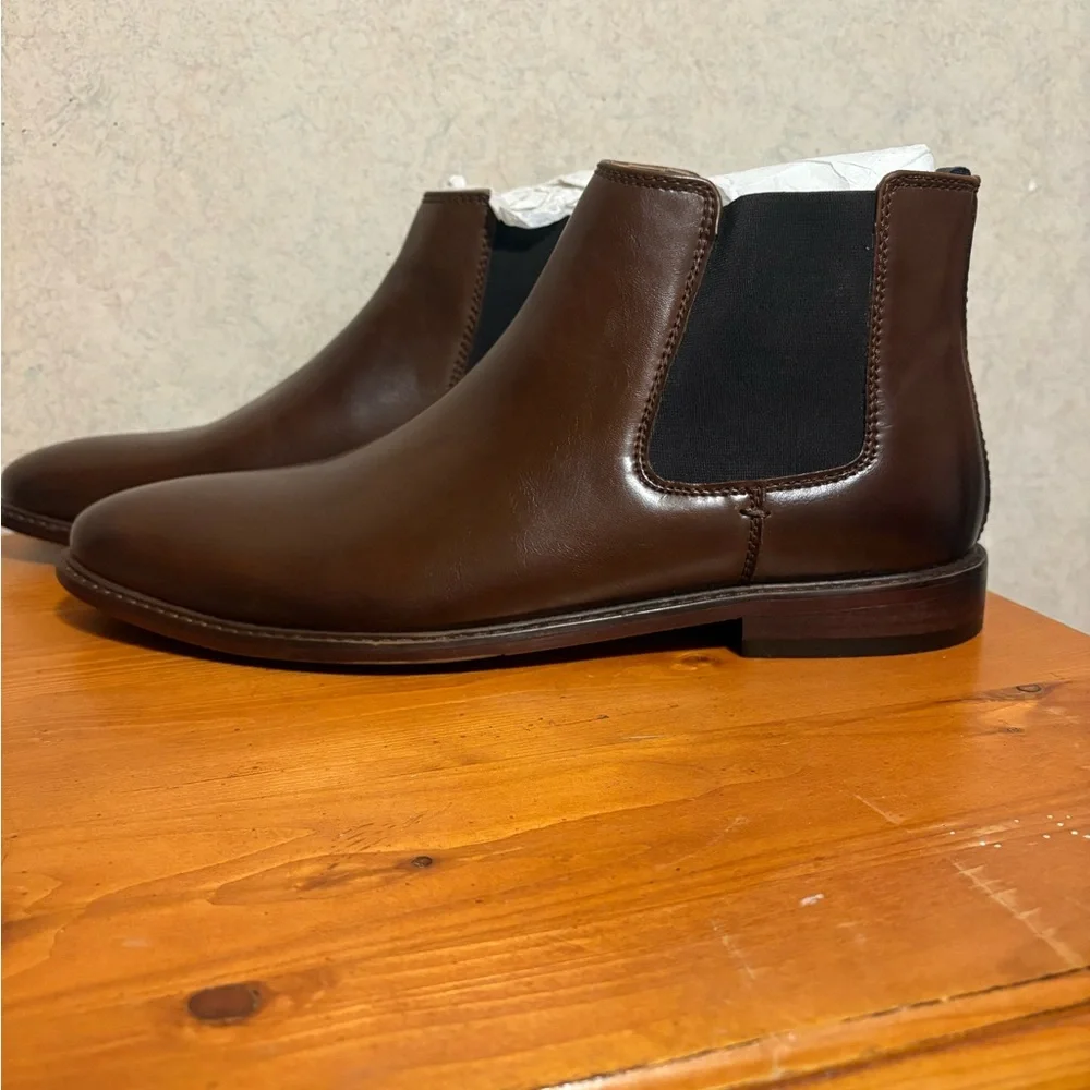 Mix No. 6 Men's Brown leather Aleder Chelsea Ankle Boot Size 13